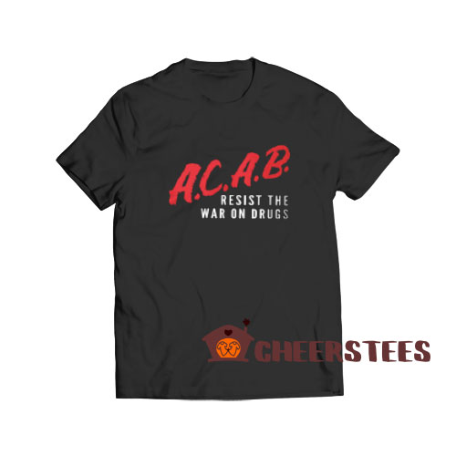 Acab Dare Logo T-Shirt Resist The War On Drugs Size S - 3XL