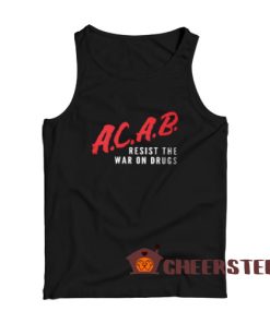 Acab Dare Logo Tank Top Resist The War On Drugs Size S - 2XL
