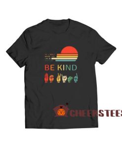 Be Kind Language T-Shirt Black Lives Matter S-3XL