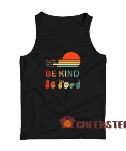 Be Kind Language Tank Top Black Lives Matter Size S-2XL