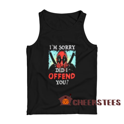 Marvel Deadpool I’m Sorry Tank Top Did I Offend You Size S - 2XL