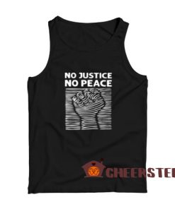 No Justice No Peace Hand Tank Top Black Lives Matter Size S-2XL