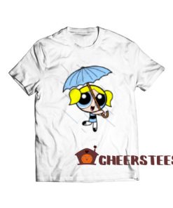 Blue Umbrella Powerpuff Girls T-Shirt Rainbow S-3XL