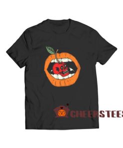 Cherry Lip Freaky Skull T-Shirt Halloween Lip Girl S-3XL