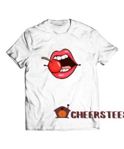 Red Lips Cherry T-Shirt For Men And Women S-3XL