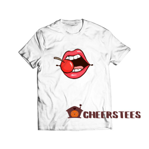 Red Lips Cherry T-Shirt For Men And Women S-3XL