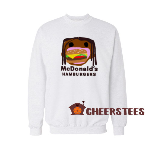 Travis Scott Burger Sweatshirt McDonald's Collaboration For Unisex