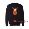 Rudolph Reindeer Face Sweatshirt Santa Hat For Unisex