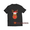 Rudolph Reindeer Face T-Shirt Santa Hat
