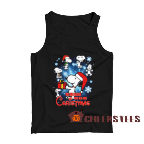 Snoopy Christmas Gift Tank Top Merry Christmas For Unisex