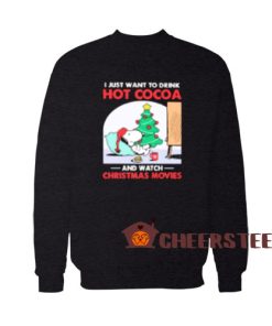 Snoopy Hot Cocoa Sweatshirt Christmas Movies For Unisex