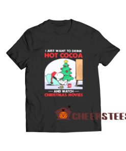 Snoopy Hot Cocoa T-Shirt Christmas Movies