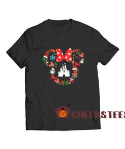 Disney Christmas Cute T-Shirt Minnie Head