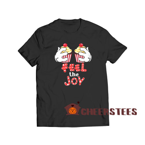 Feel The Joy T-Shirt Funny Cupcake Christmas Size S-3XL