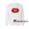 Ga Lips Red Sweatshirt Red Lips For Unisex