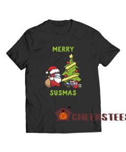 Merry Susmas Among Us T-Shirt Santa Christmas Tree Size S-3XL