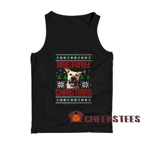 Pet Face Ugly Christmas Tank Top Dog Lover Size S-2XL