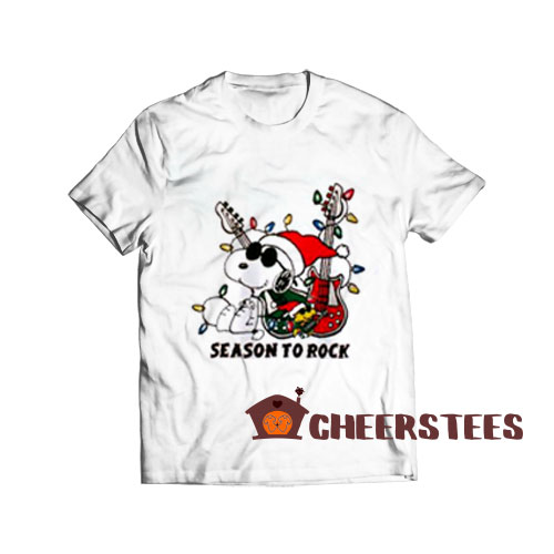 Snoopy Season To Rock T-Shirt Christmas