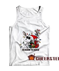 Snoopy Season To Rock Tank Top Christmas For Unisex